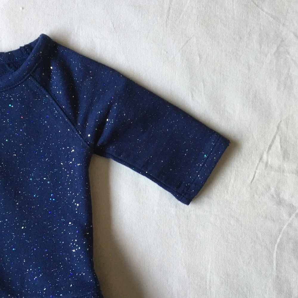 Oshkosh Dress Size 18 Months Tutu Skirt Navy Blue Sparkles on top worn once EUC